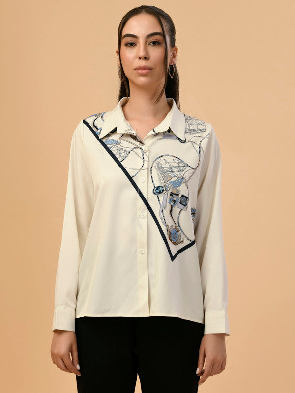 Albion Premium Ladies Cream Casual Top