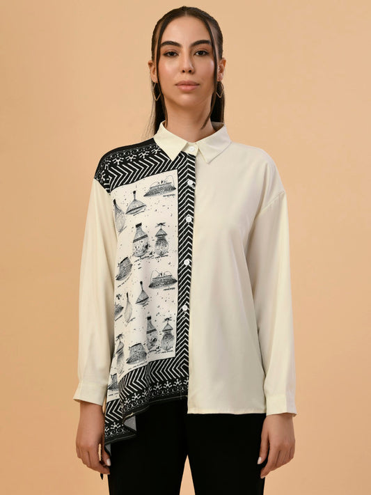 Albion Premium Ladies Cream Casual Top