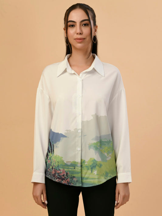 Albion Premium Ladies White Casual Top
