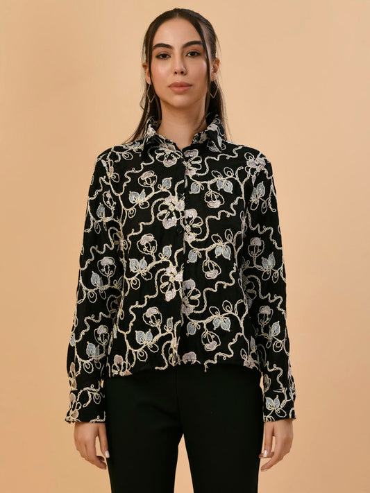 Albion Premium Ladies Black Casual Top