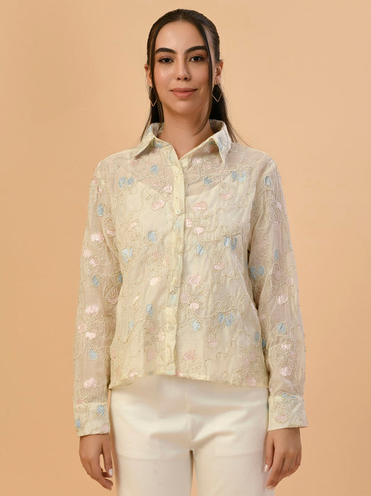 Albion Premium Ladies Cream Casual Top