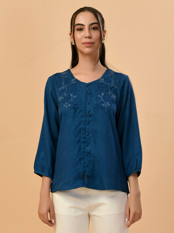 Albion Premium Ladies Blue Casual Top