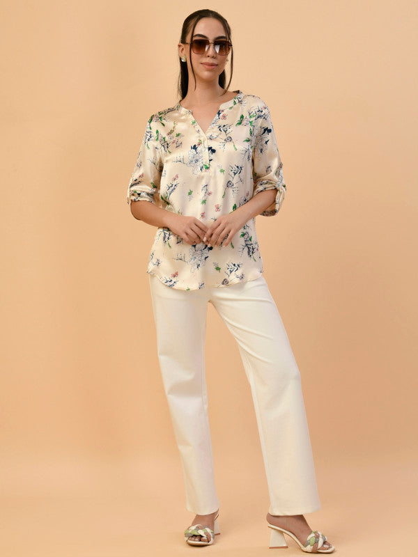 Albion Premium Ladies Off White Casual Top