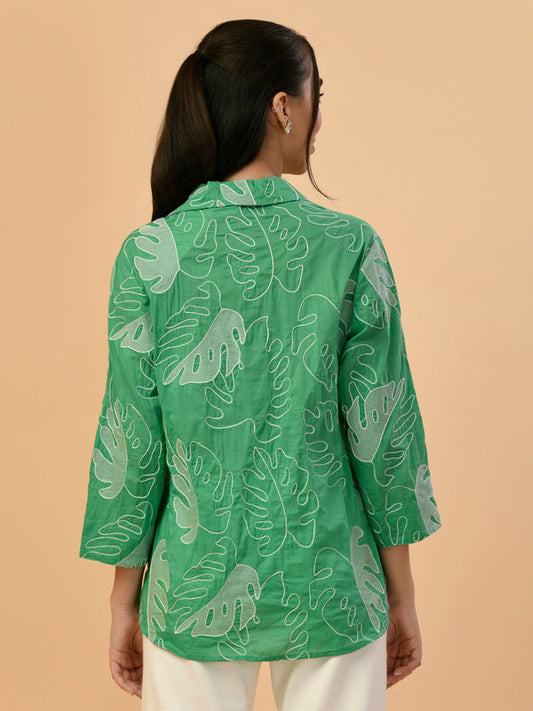 Albion Premium Ladies Green Casual Shirt