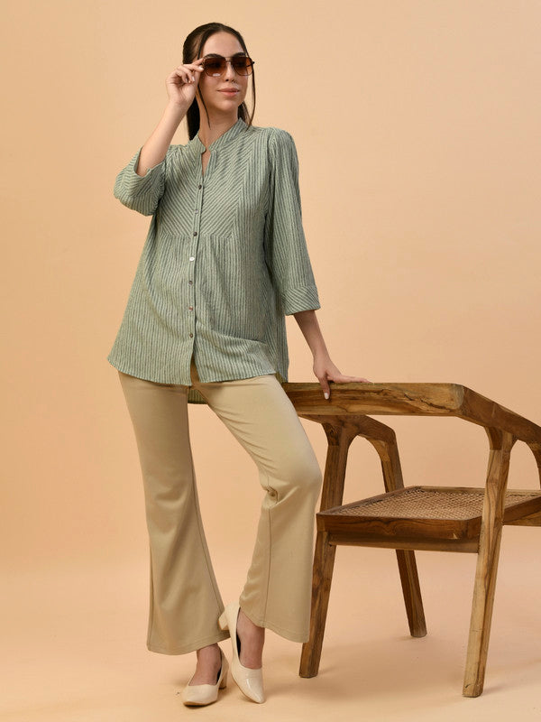Albion Premium Ladies Mint Casual Shirt