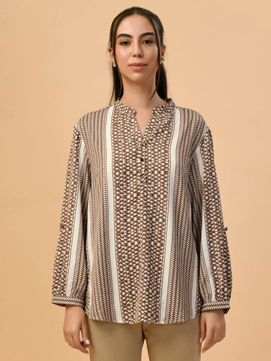 Albion Premium Ladies Brown Casual Top