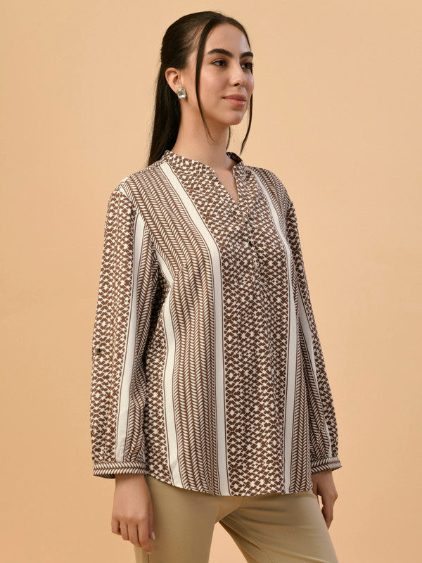 Albion Premium Ladies Brown Casual Top