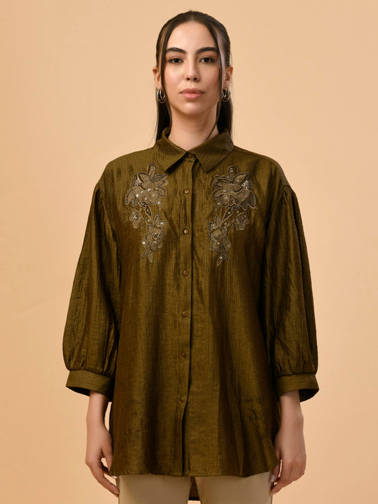 Albion Premium Ladies Brown Casual Top