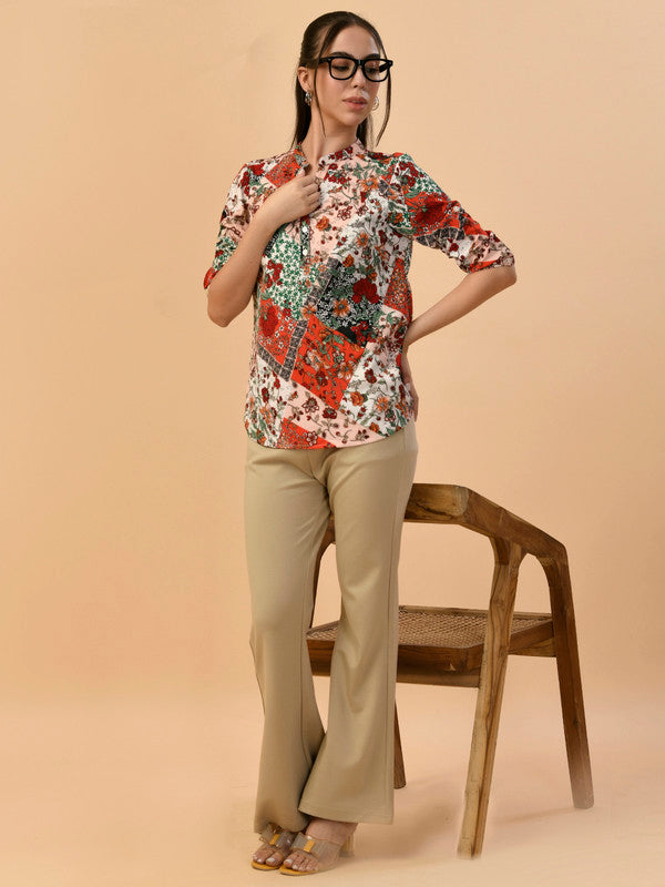 Albion Premium Ladies Rust Casual Top