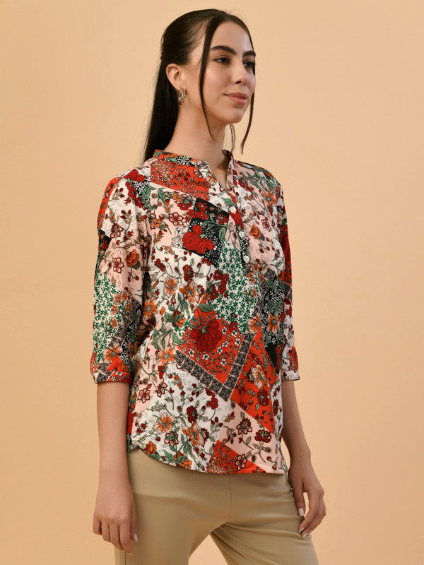 Albion Premium Ladies Rust Casual Top