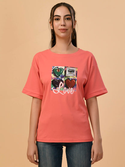 Albion Premium Ladies Pink Regular T-Shirt