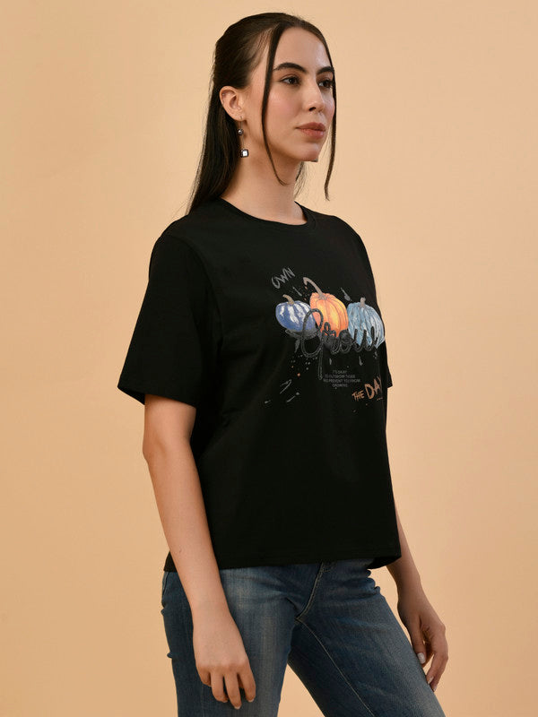 Albion Premium Ladies Black Regular T-Shirt