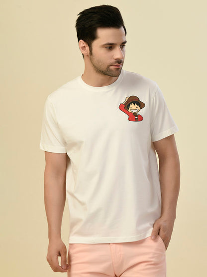 Albion Premium Cyan White Men T-Shirt