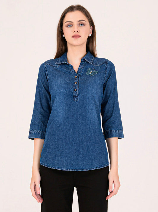 Albion Women L.Blue Smart Top