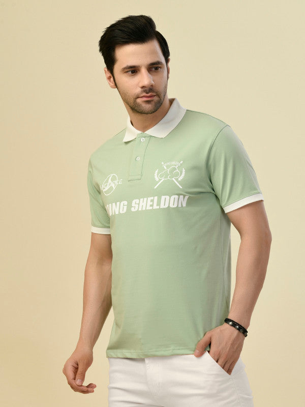 Albion Premium Cyan L.Green Men T-Shirt