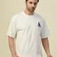 Albion Premium Cyan White Men T-Shirt