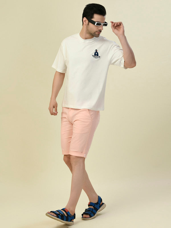 Albion Premium Cyan White Men T-Shirt