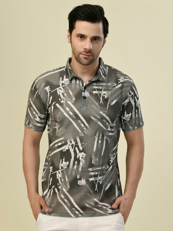 Albion Premium Jaini Grey Men T-Shirt