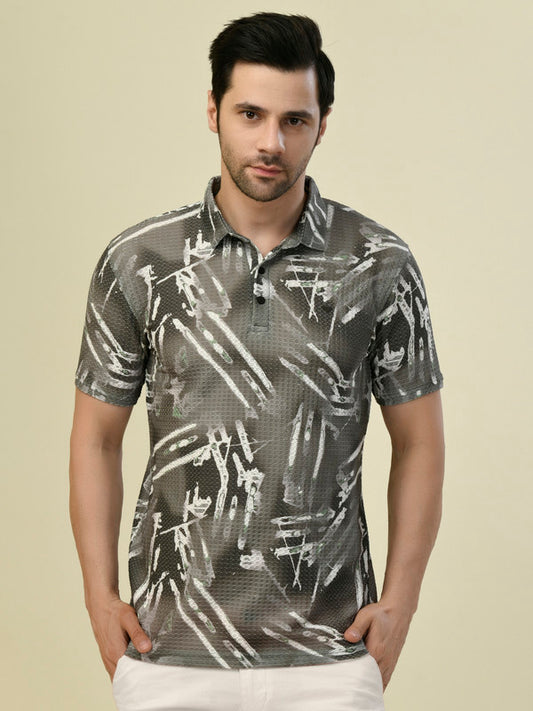 Albion Premium Jaini Grey Men T-Shirt