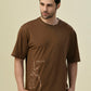 Albion Premium Cyan Brown Men T-Shirt Hs