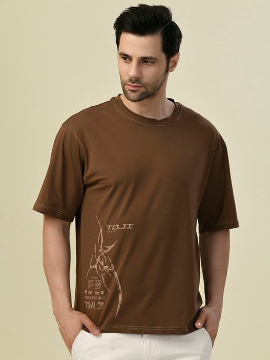 Albion Premium Cyan Brown Men T-Shirt Hs