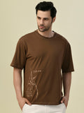 Albion Premium Cyan Brown Men T-Shirt Hs