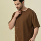 Albion Premium Cyan Brown Men T-Shirt Hs