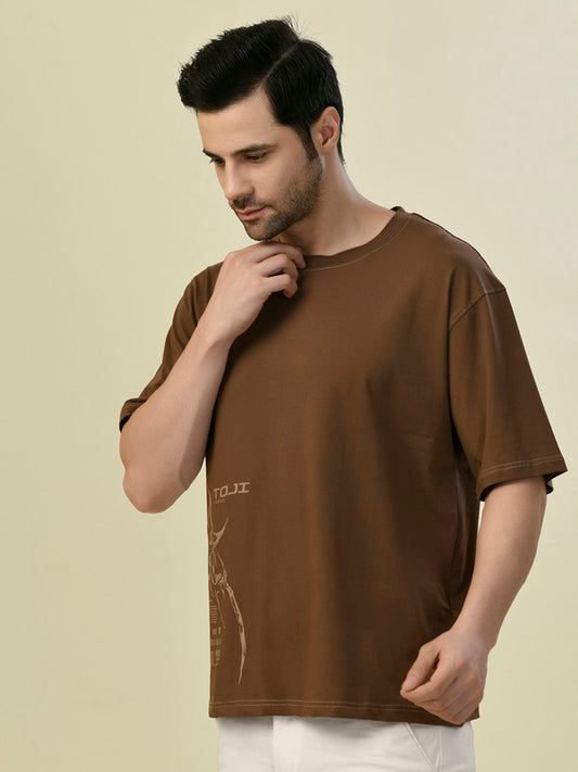 Albion Premium Cyan Brown Men T-Shirt Hs