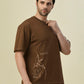 Albion Premium Cyan Brown Men T-Shirt Hs