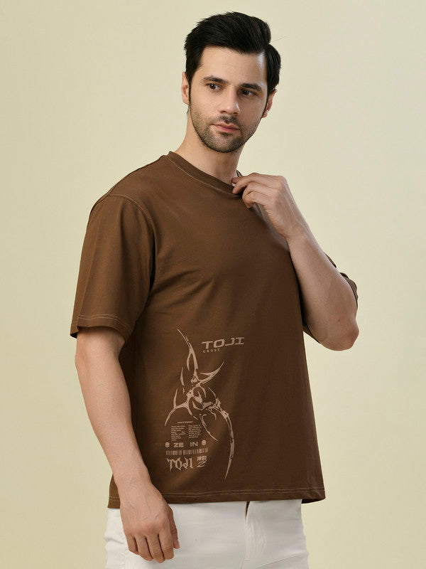 Albion Premium Cyan Brown Men T-Shirt Hs