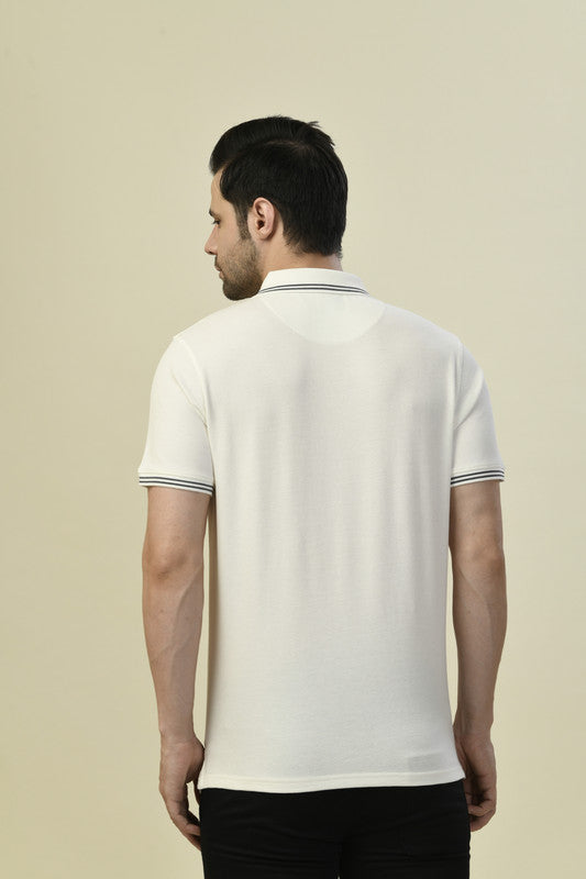 Albion Premium Cyan White Men T-Shirt