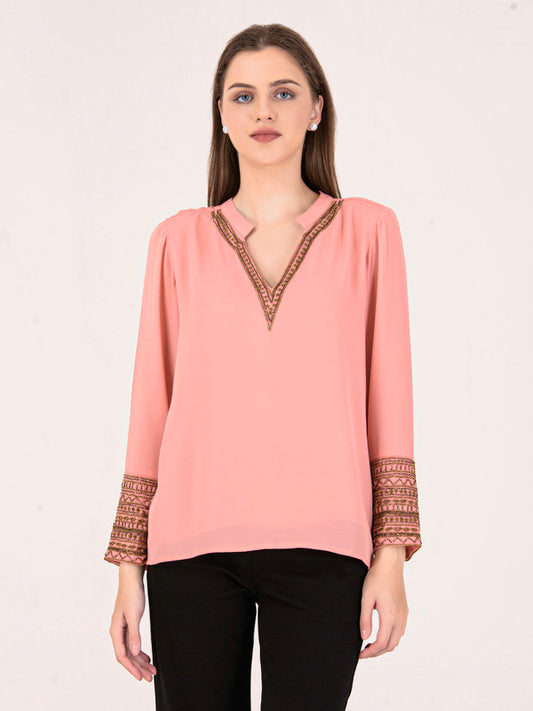 Albion Women Peach Smart Top