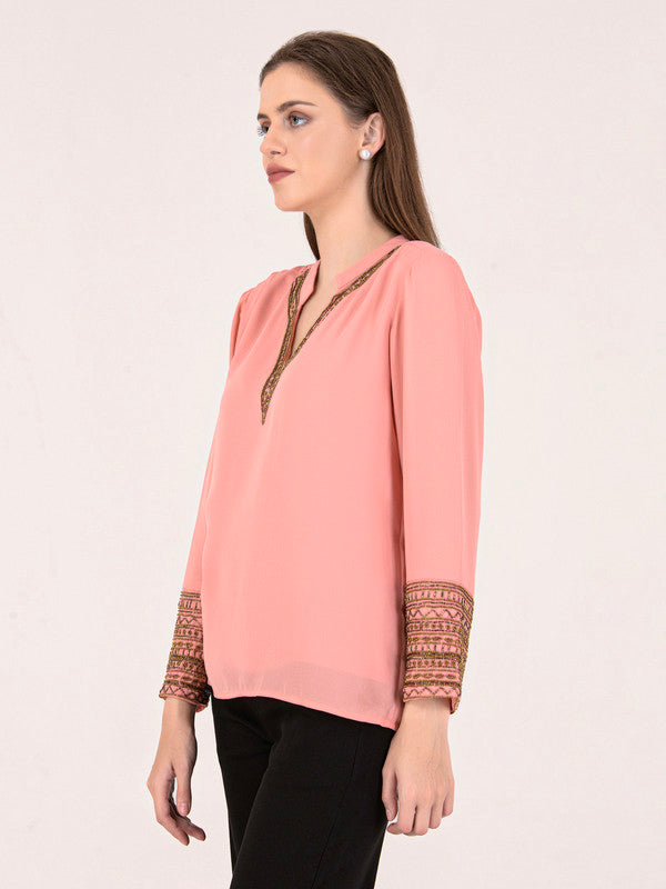 Albion Women Peach Smart Top