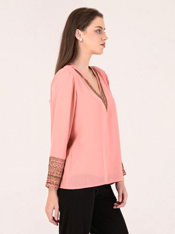 Albion Women Peach Smart Top