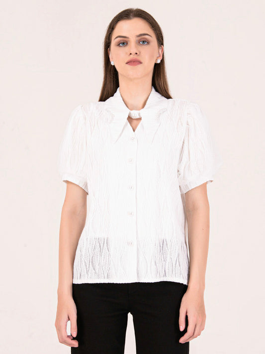 Albion Women White Smart Top