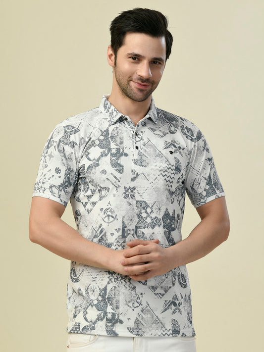 Albion Premium Jaini Grey Men T-Shirt