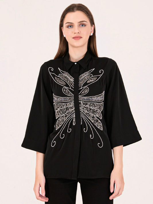 Albion Women Black Smart Top