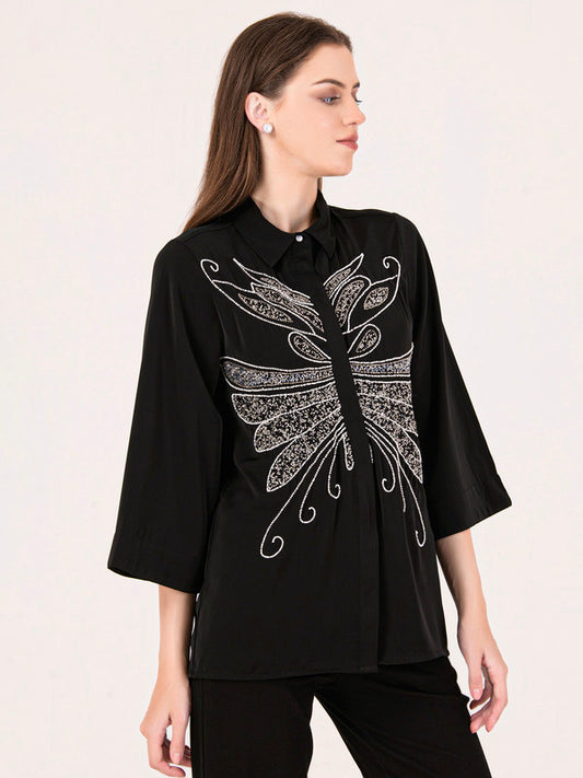 Albion Women Black Smart Top