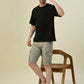 Albion Premium Cyan Black Men T-Shirt