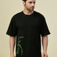 Albion Premium Cyan Black Men T-Shirt