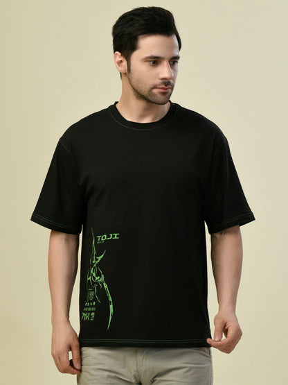 Albion Premium Cyan Black Men T-Shirt