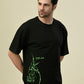 Albion Premium Cyan Black Men T-Shirt