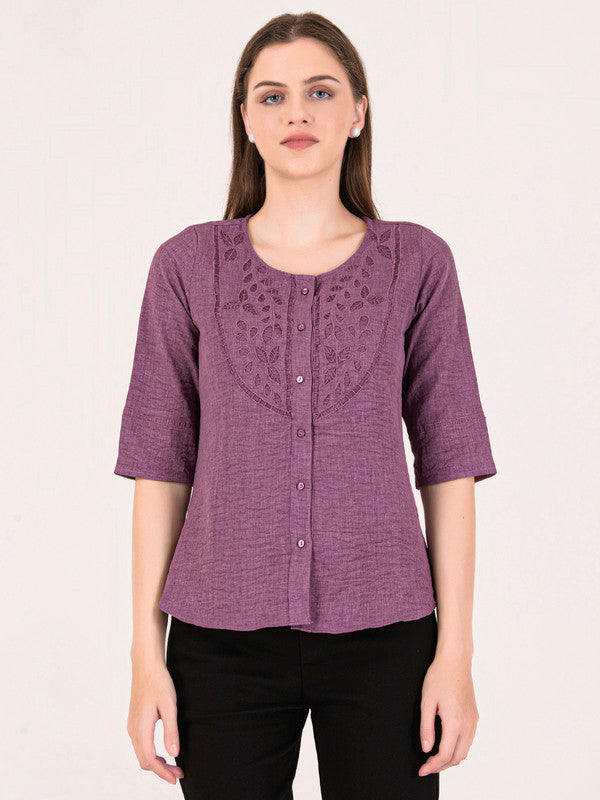 Albion Women Purple Smart Top