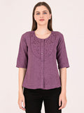 Albion Women Purple Smart Top