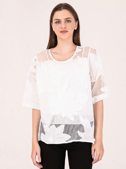 Albion Women White Smart Top