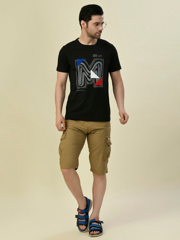 Albion Premium Cyan Black Men T-Shirt