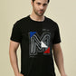 Albion Premium Cyan Black Men T-Shirt