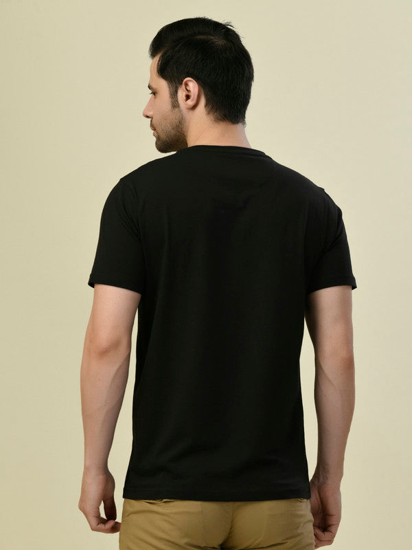 Albion Premium Cyan Black Men T-Shirt