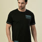 Albion Premium Cyan Black Men T-Shirt