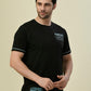 Albion Premium Cyan Black Men T-Shirt